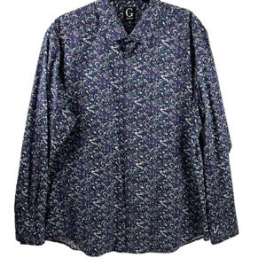 Grafton Men's Long Sleeve Paisley Button Down Shirt